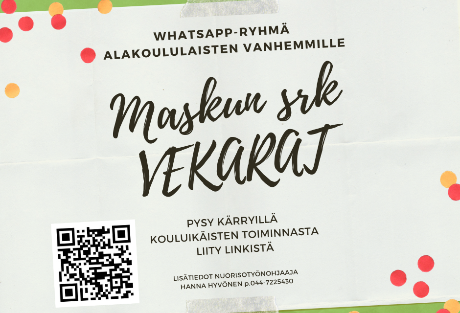 Whatsapp-ryhmä alakouluikäisten vanhemmille