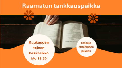 Raamattu, jonka sivuja käsi kääntää
