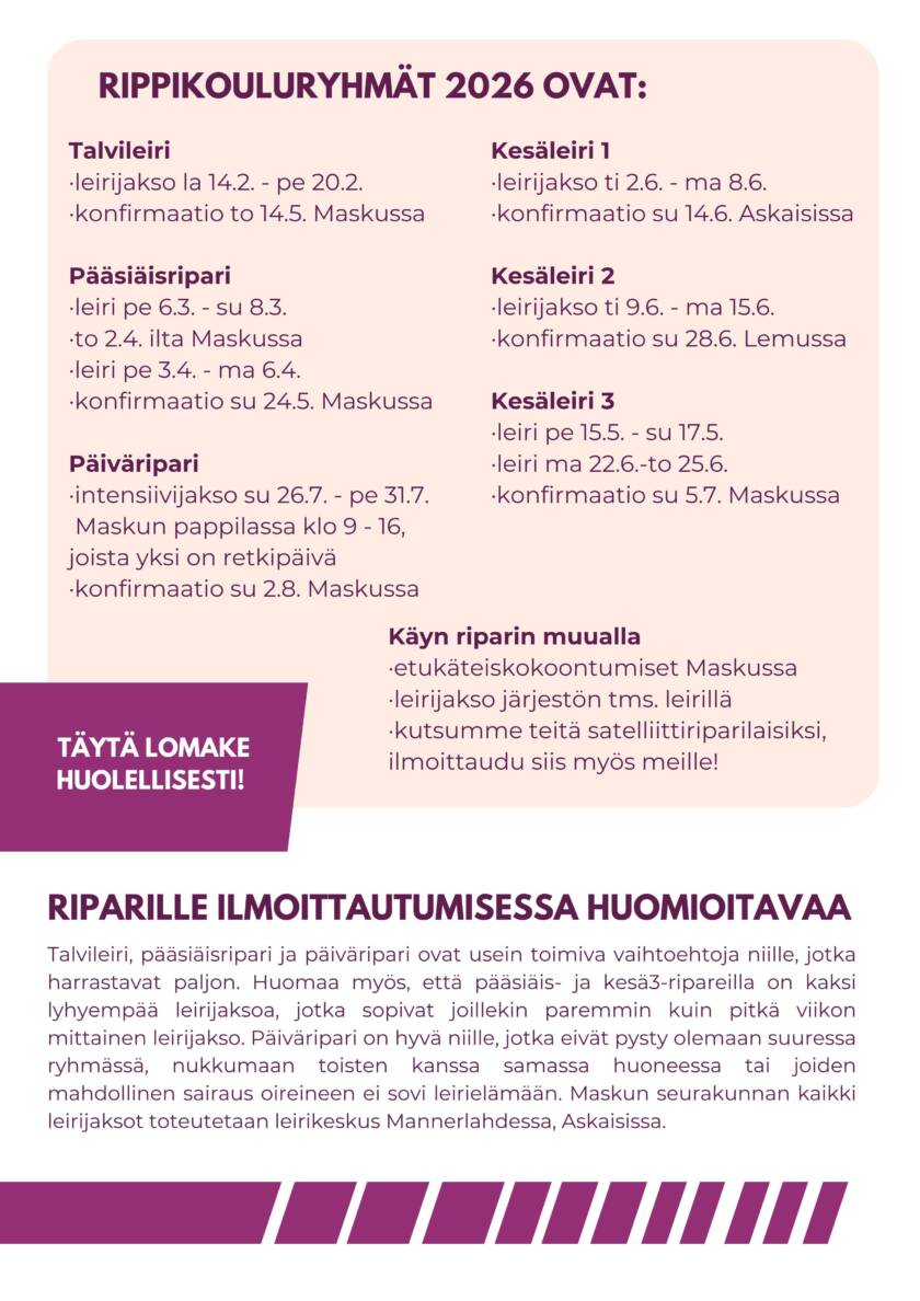 Rippikoulukutsu 2026