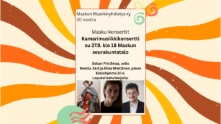 Maskun Musiikkiyhdistyksen konsertti, taiteilijakuvat.