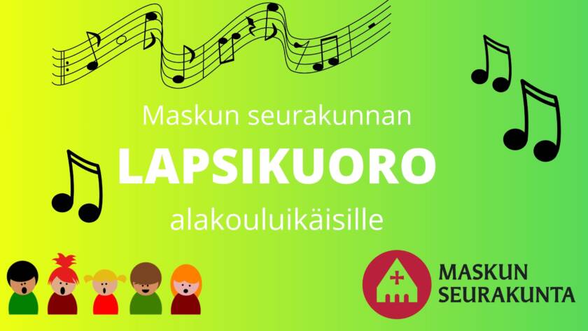 Maskun seurakunnan lapsikuoro alakouluikäisille. Maskun seurakunta.