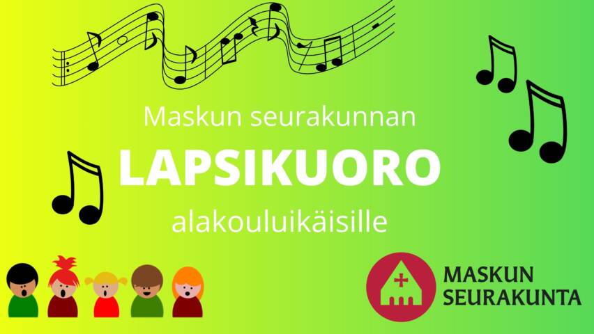 Maskun seurakunnan lapsikuoro alakouluikäisille. Maskun seurakunta.